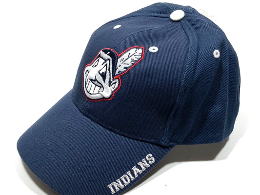 Cleveland Indians Vintage MLB Navy w/White Wahoo Cap by Twins Enterprise