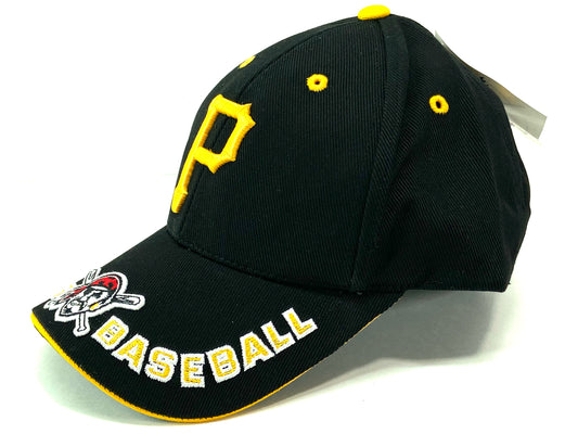 Pittsburgh Pirates Vintage MLB Black "Clutch" Logo Hat by Twins Enterprise