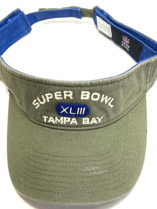 Super Bowl XLIII (43) NFL Commemorative Adult Dark Green Visor
