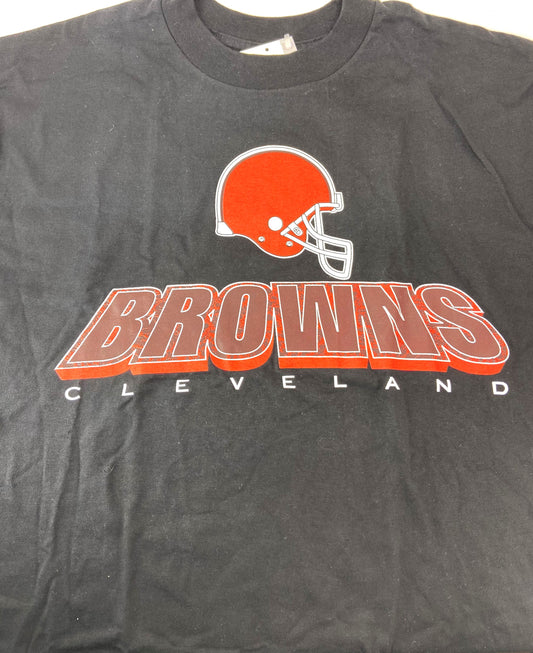 Cleveland Browns Vintage 1999 NFL Black T-Shirt by True Fan