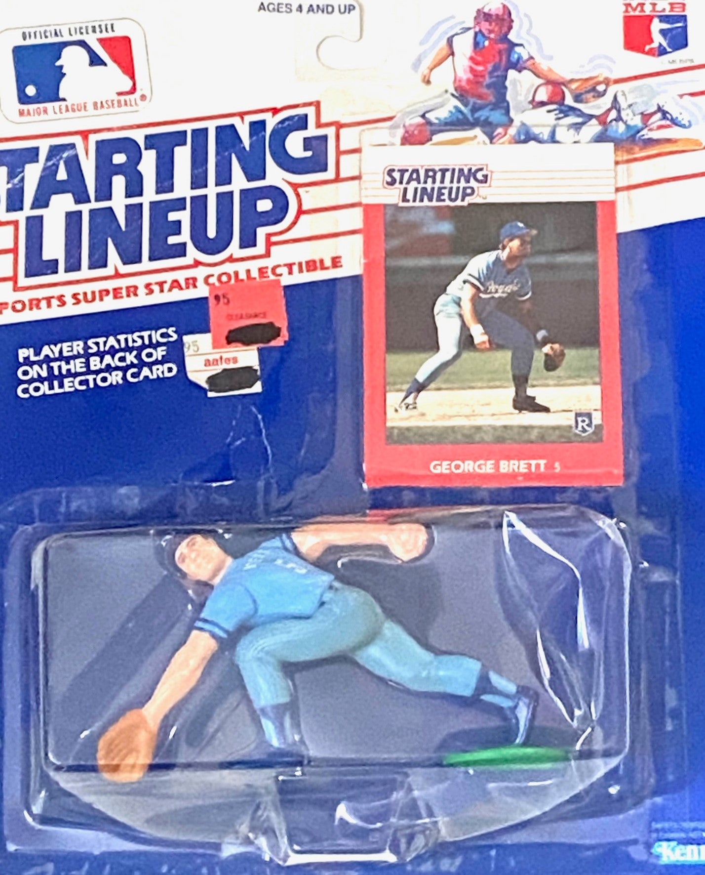 George Brett 1988 Kansas City Royals MLB Starting Lineup Figurine and Player Card by Kenner