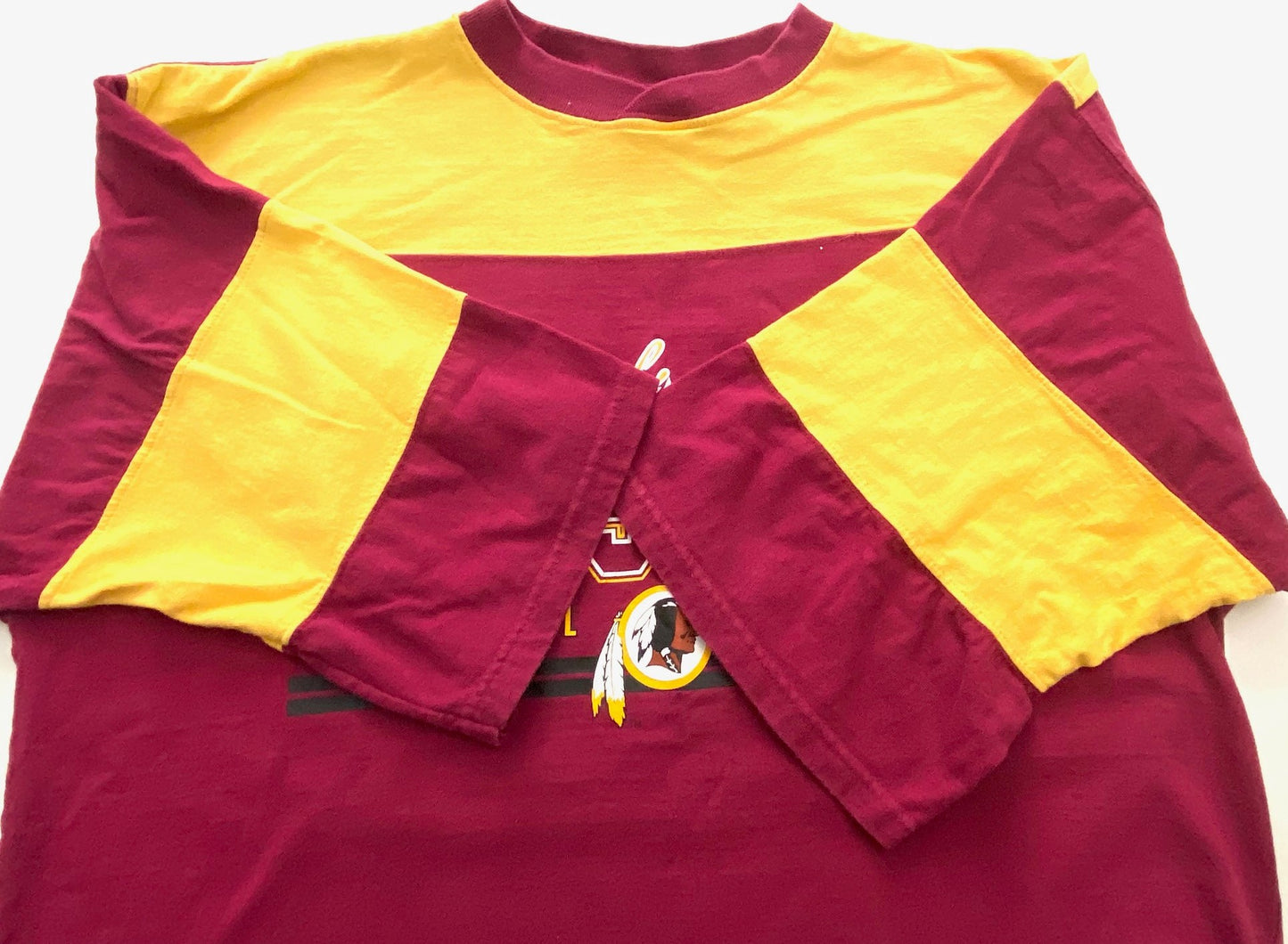 Washington Redskins NFL 1997 Vintage Team Color Half Sleeve Shirt Size Large (Used) by NFL Athletic Wear