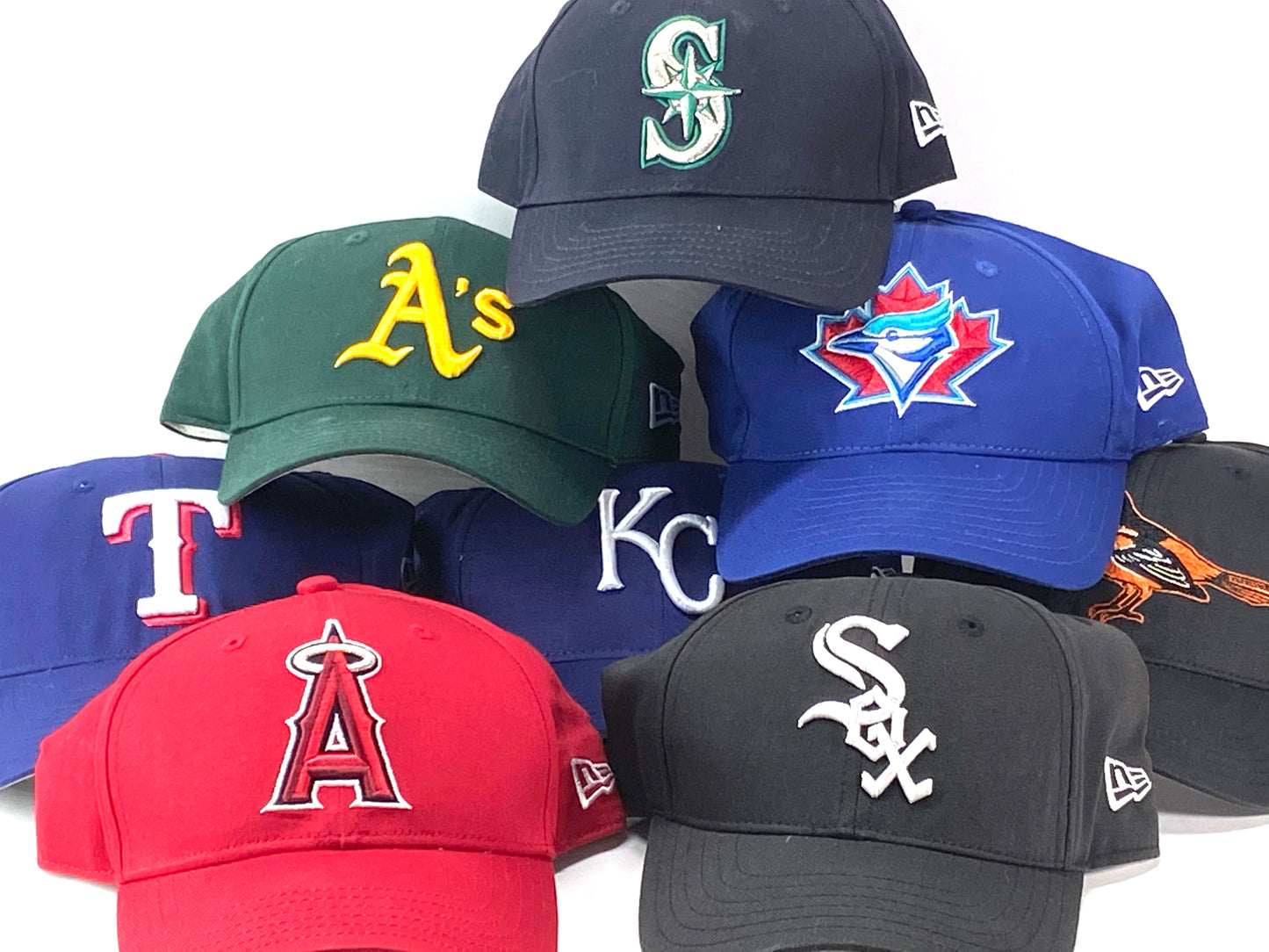 American League Vintage Late '90's MLB Replica Baseball Hats (New) by New Era