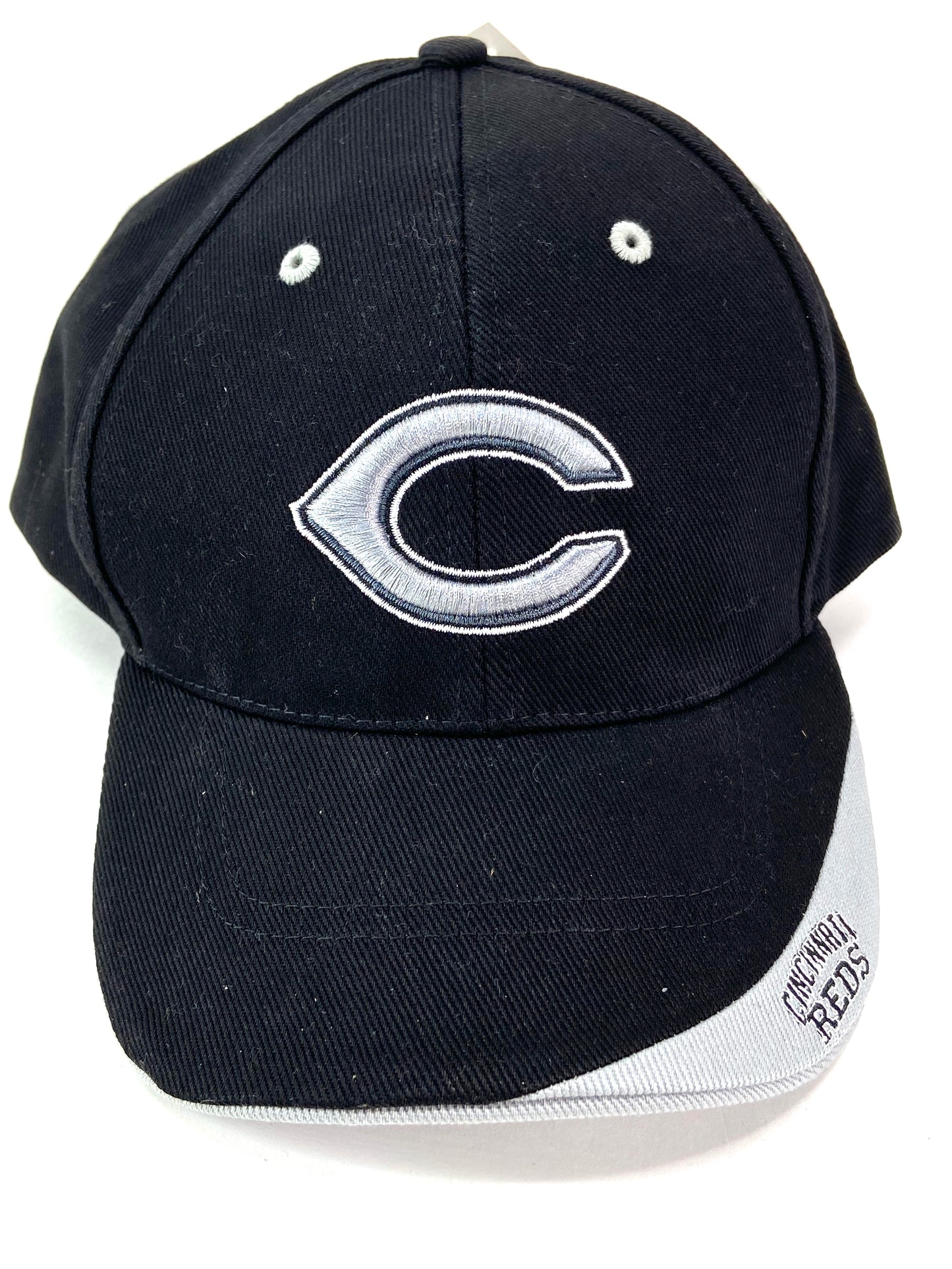 Cincinnati Reds Vintage MLB Black Cap w/Silver "C" Cap by Twins Enterprise