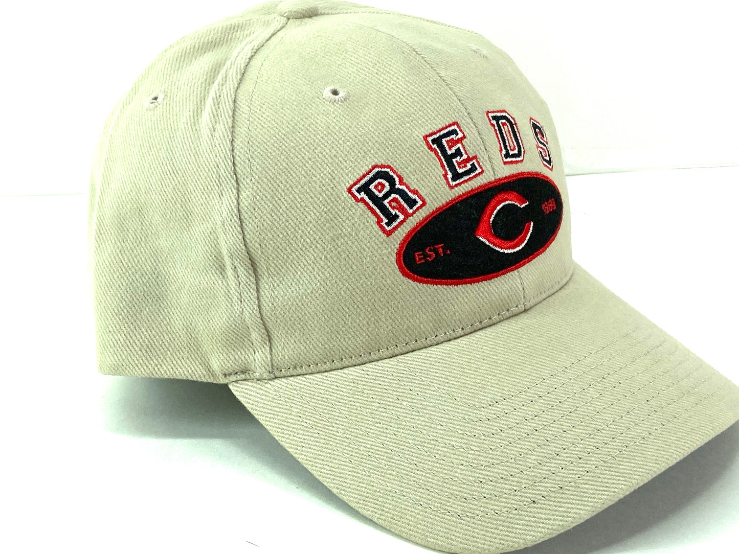 Cincinnati Reds Vintage MLB Khaki "EST 1869" Cap By Twins Enterprise
