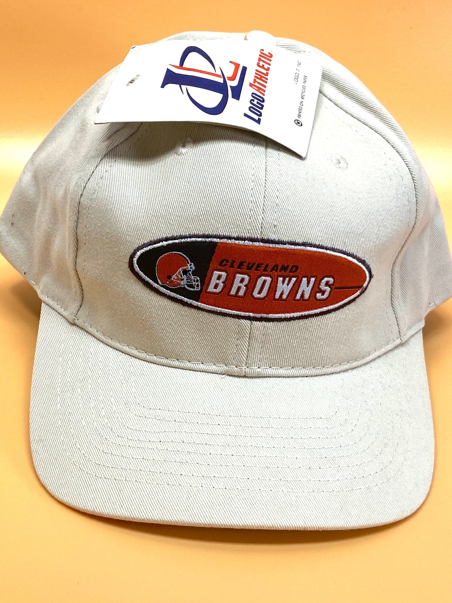 Cleveland Browns Vintage Late '90's NFL Cream Logo Cap By Logo Athletic
