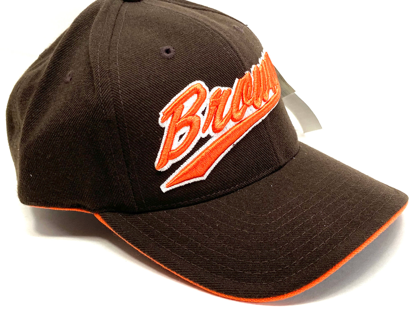 Cleveland Browns Vintage NFL 20% Wool Script 3-D "Browns" Cap By American Needle