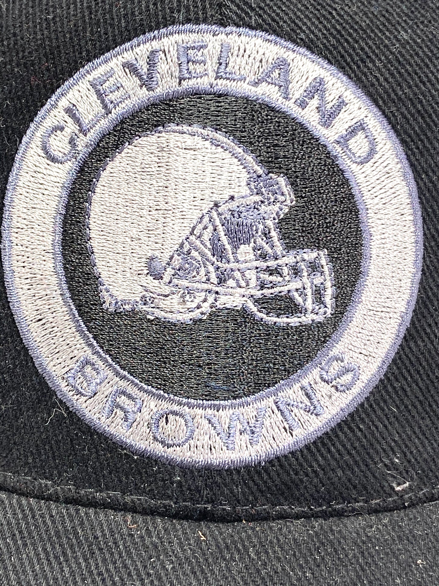 Cleveland Browns Vintage NFL Black Circle Logo Cap by American Needle