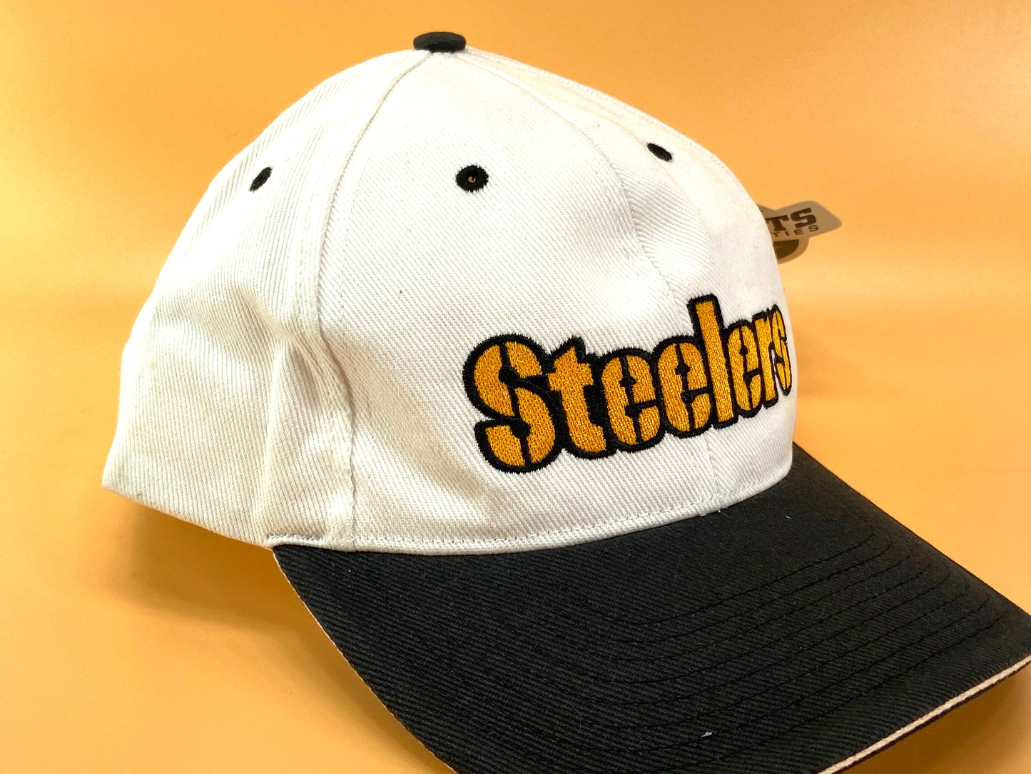 Pittsburgh Steelers Vintage NFL White "Shadow" Snapback (New) By Sports Specialties (Nike)