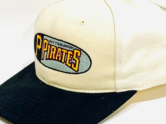 Pittsburgh Pirates NOS Vintage MLB Cream Logo "P" Cap by Twins Enterprise