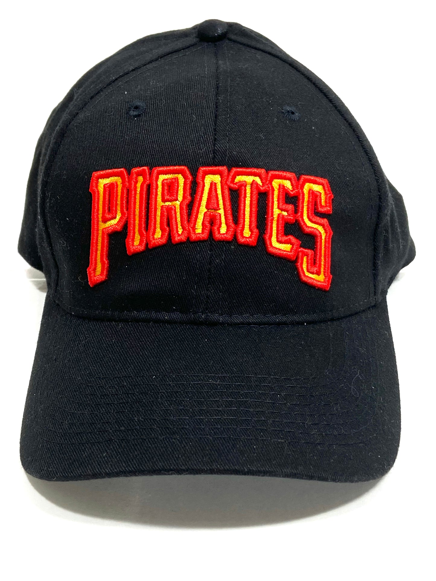 Pittsburgh Pirates NOS Vintage MLB Black Cotton Cap by Drew Pearson Marketing