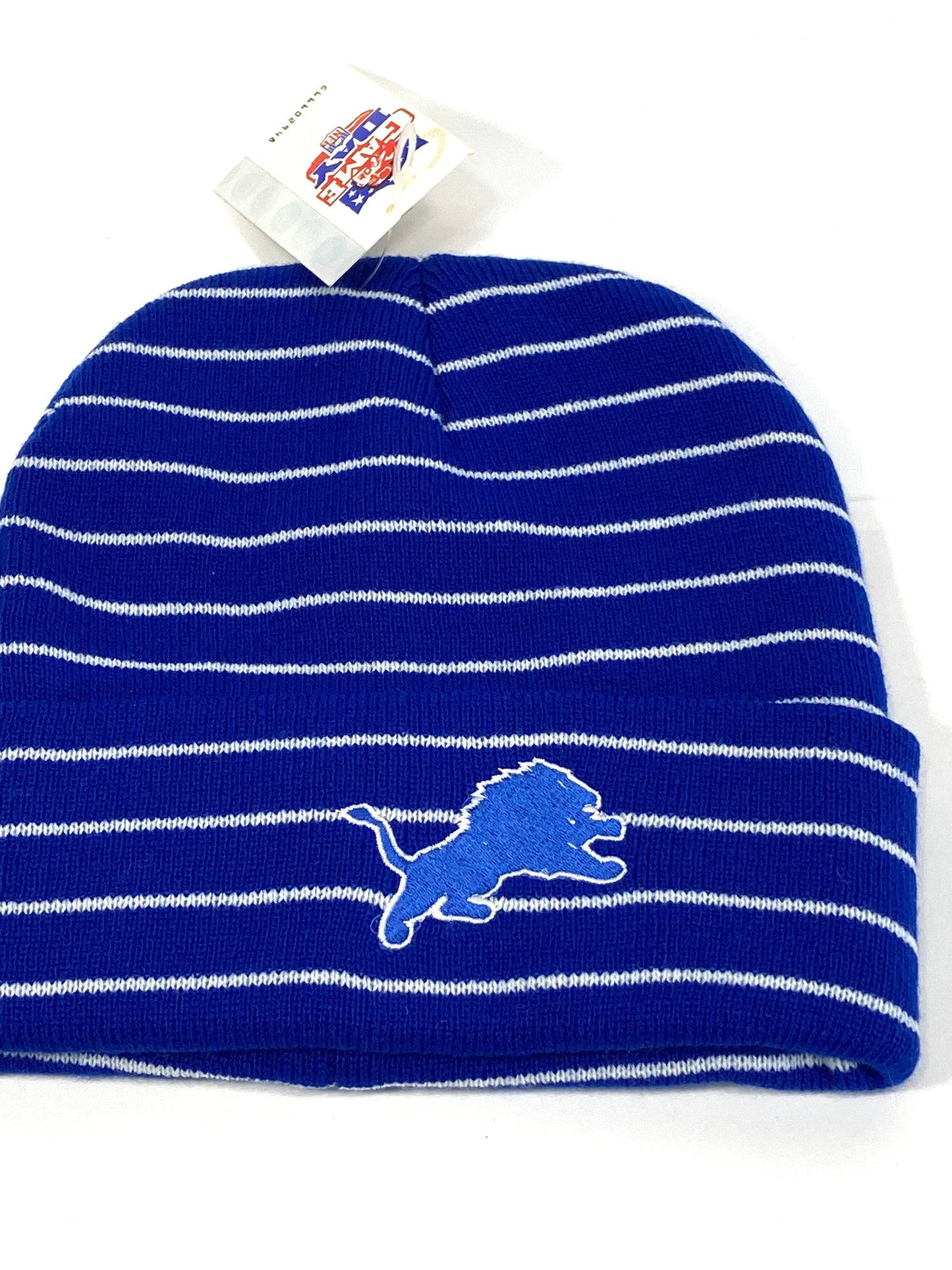 Detroit Lions Vintage NFL Cuffed Knit Logo Hat by Drew Pearson Marketing