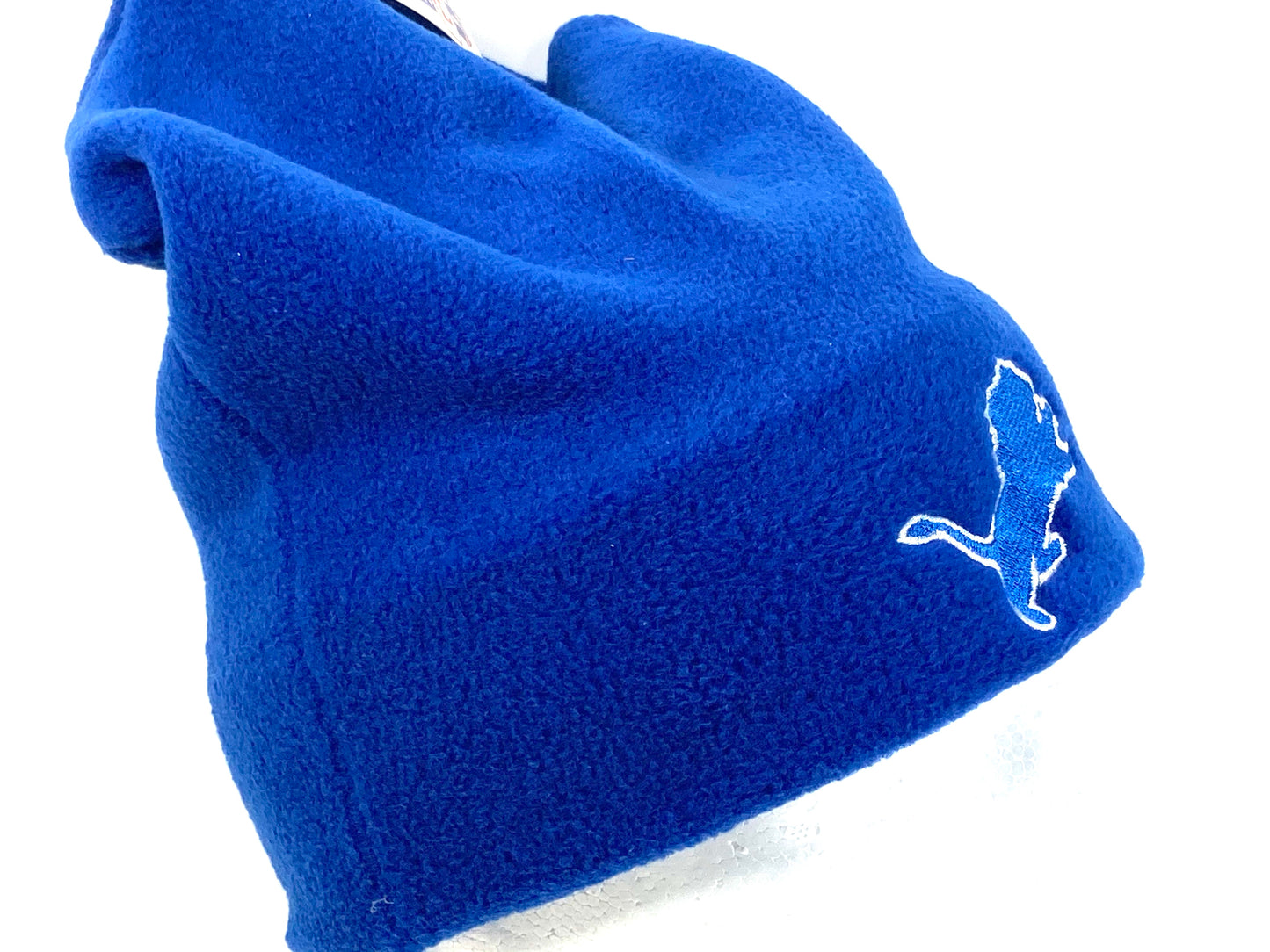 Detroit Lions Vintage NFL Blue "Tall" Cuffless Fleece Hat by Drew Pearson Marketing