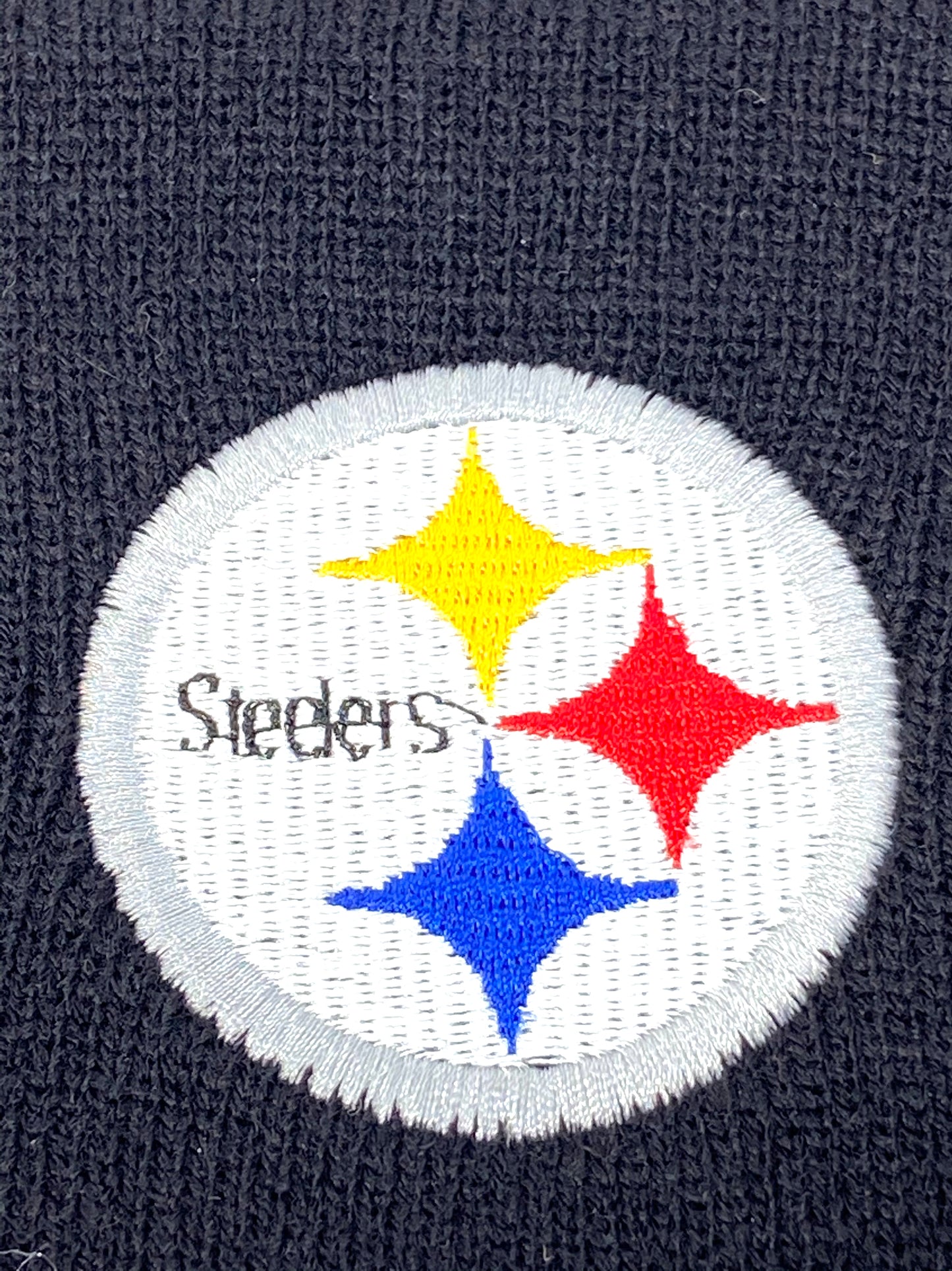 Pittsburgh Steelers Vintage NFL Black Knit Cuffed Hat by Logo Athletic