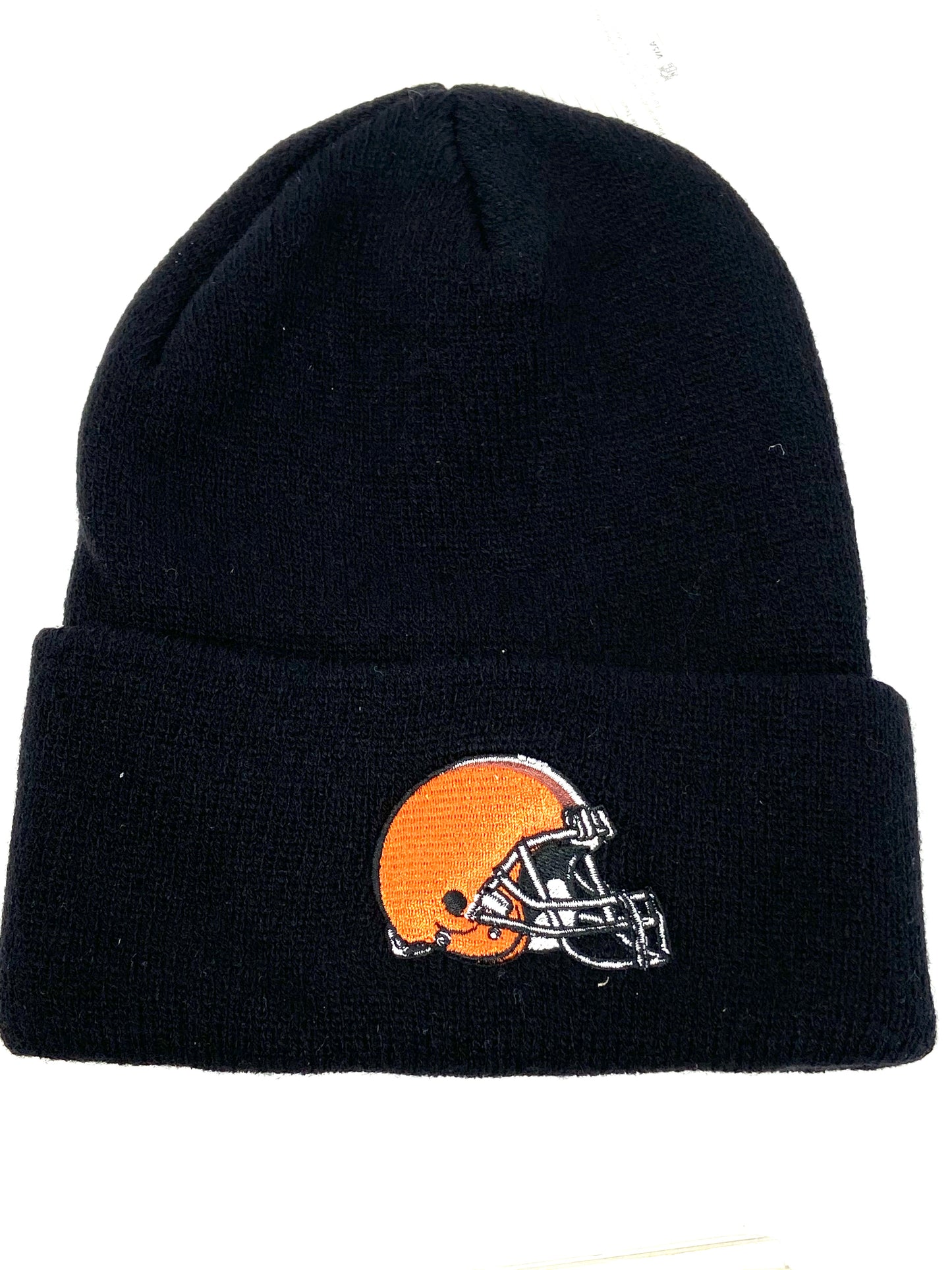 Cleveland Browns Vintage NFL Black Logo Cuffed Hat By NFL