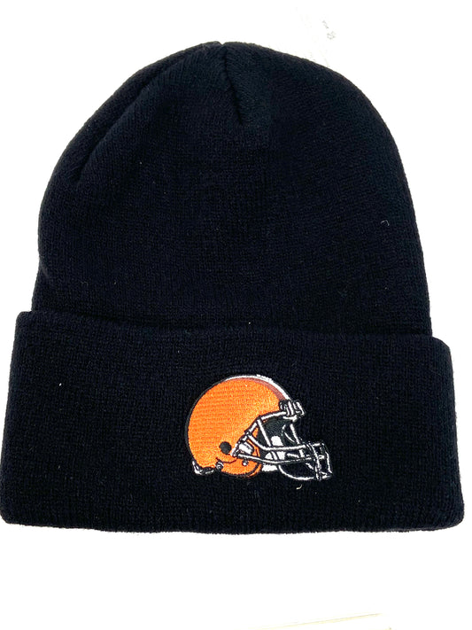 Cleveland Browns Vintage NFL Black Logo Cuffed Hat by NFL