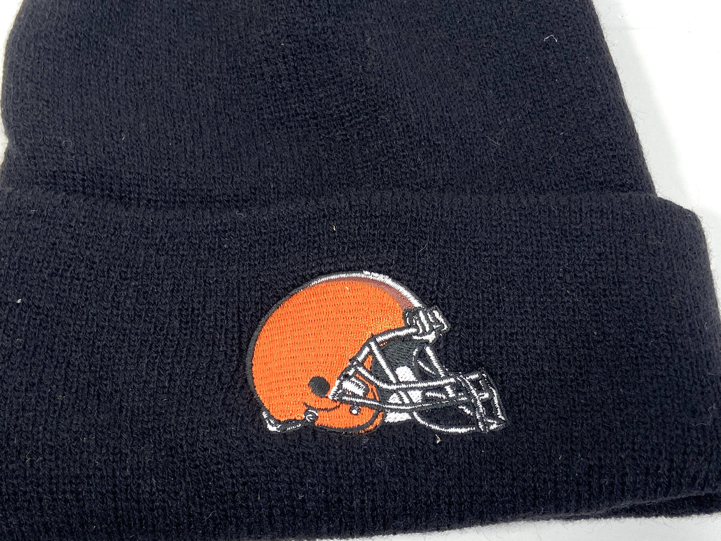 Cleveland Browns Vintage NFL Black Logo Cuffed Hat By NFL