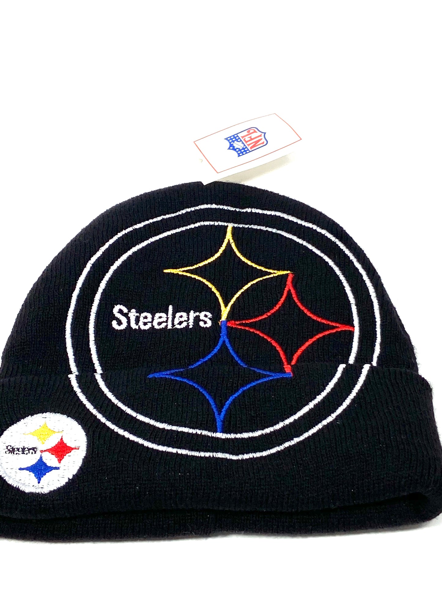 Pittsburgh Steelers Vintage NFL Youth Logo Cuffed Knit "Outline" Hat NOS By NFL