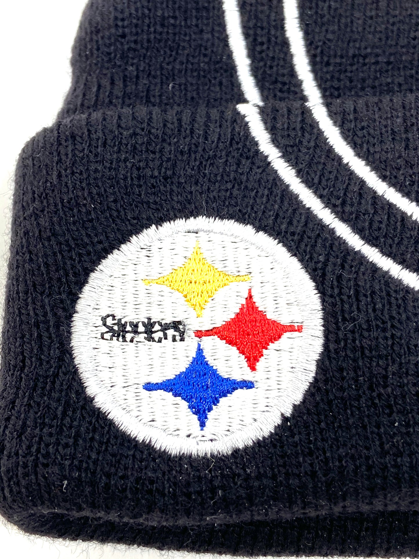 Pittsburgh Steelers Vintage NFL Youth Logo Cuffed Knit "Outline" Hat NOS By NFL