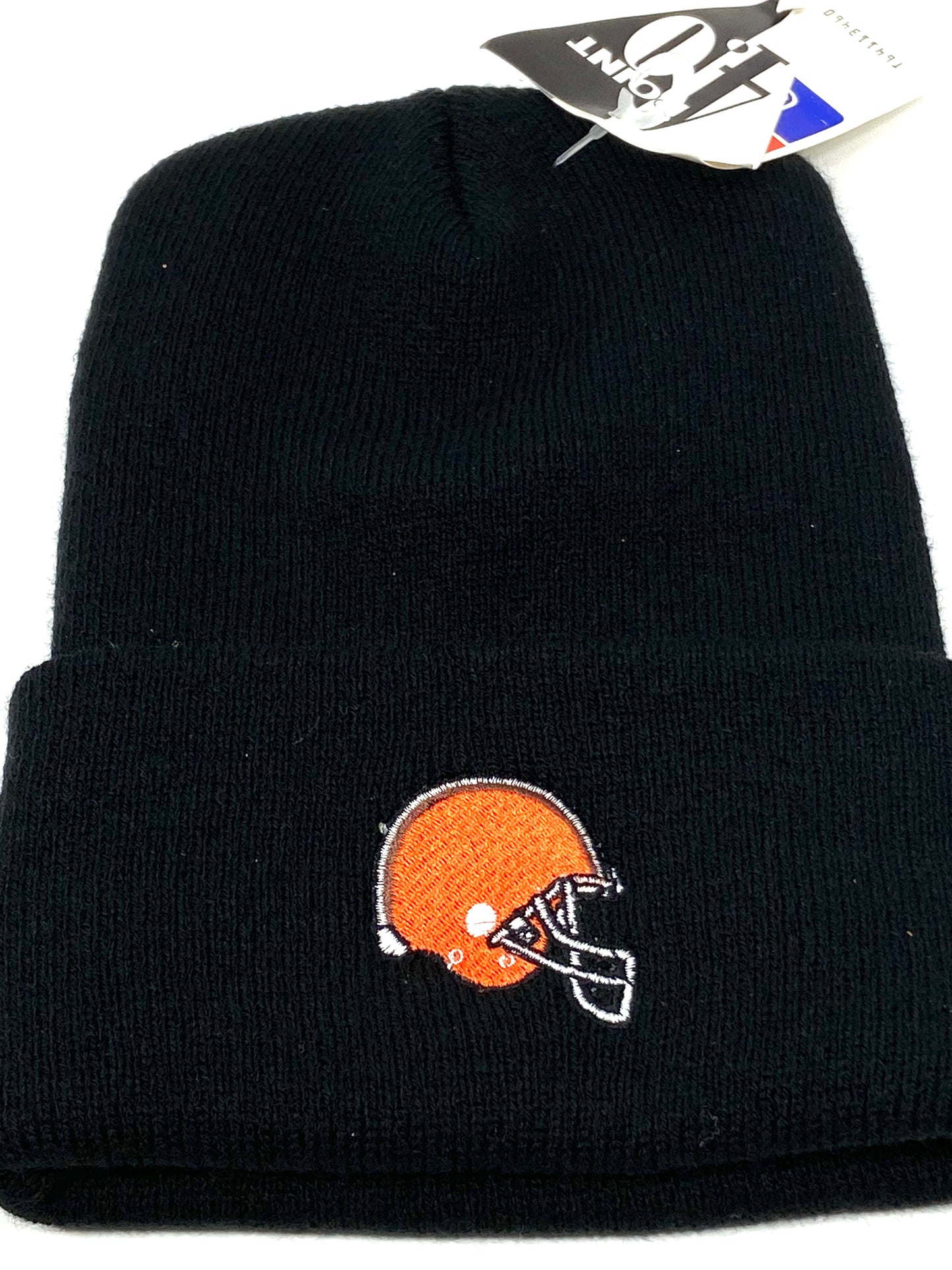Cleveland Browns Vintage NFL Black Cuffed Knit Logo Hat by 4Point0