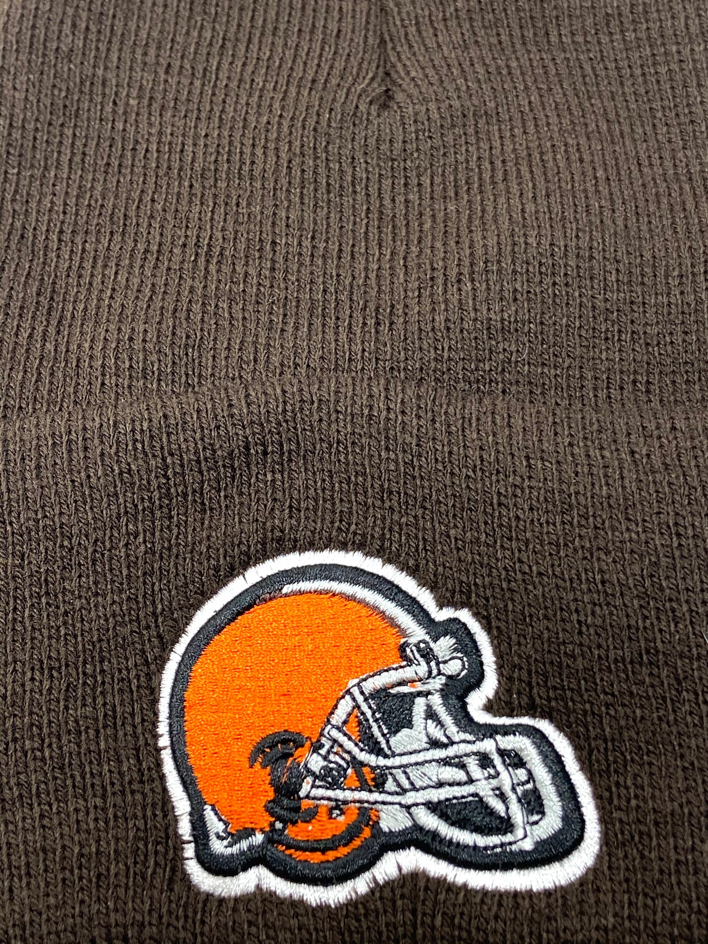 Cleveland Browns Vintage NFL Brown Cuffed Knit Logo Hat by NFL