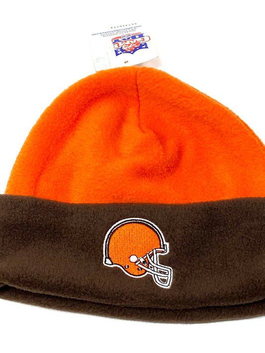 Cleveland Browns Vintage NFL Team Color Youth Cuffed Fleece Logo Hat by Drew Pearson
