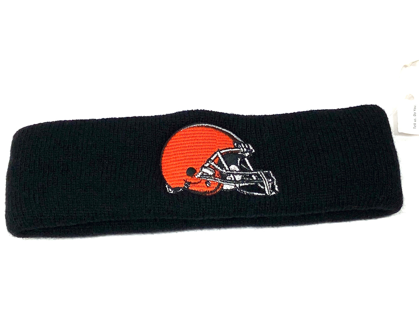 Cleveland Browns Vintage NFL Black Logo Headband (NOS) By NFL
