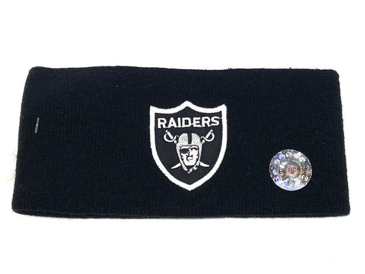 Oakland Raiders Vintage NFL Black Headband NOS by Rossmor Industries