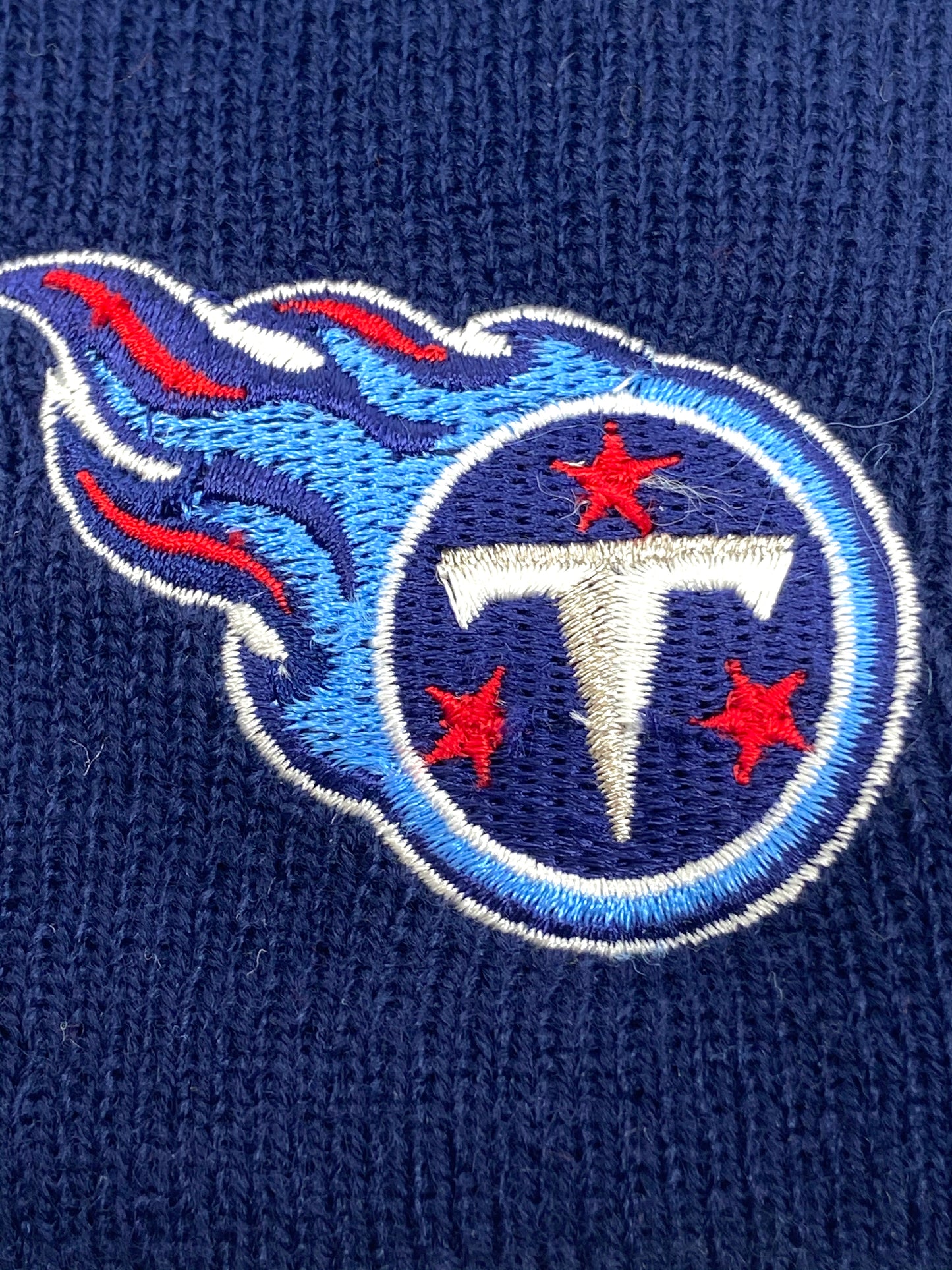 Tennessee Titans Vintage NFL Cuffed Knit Logo Hat NOS By Drew Pearson Marketing