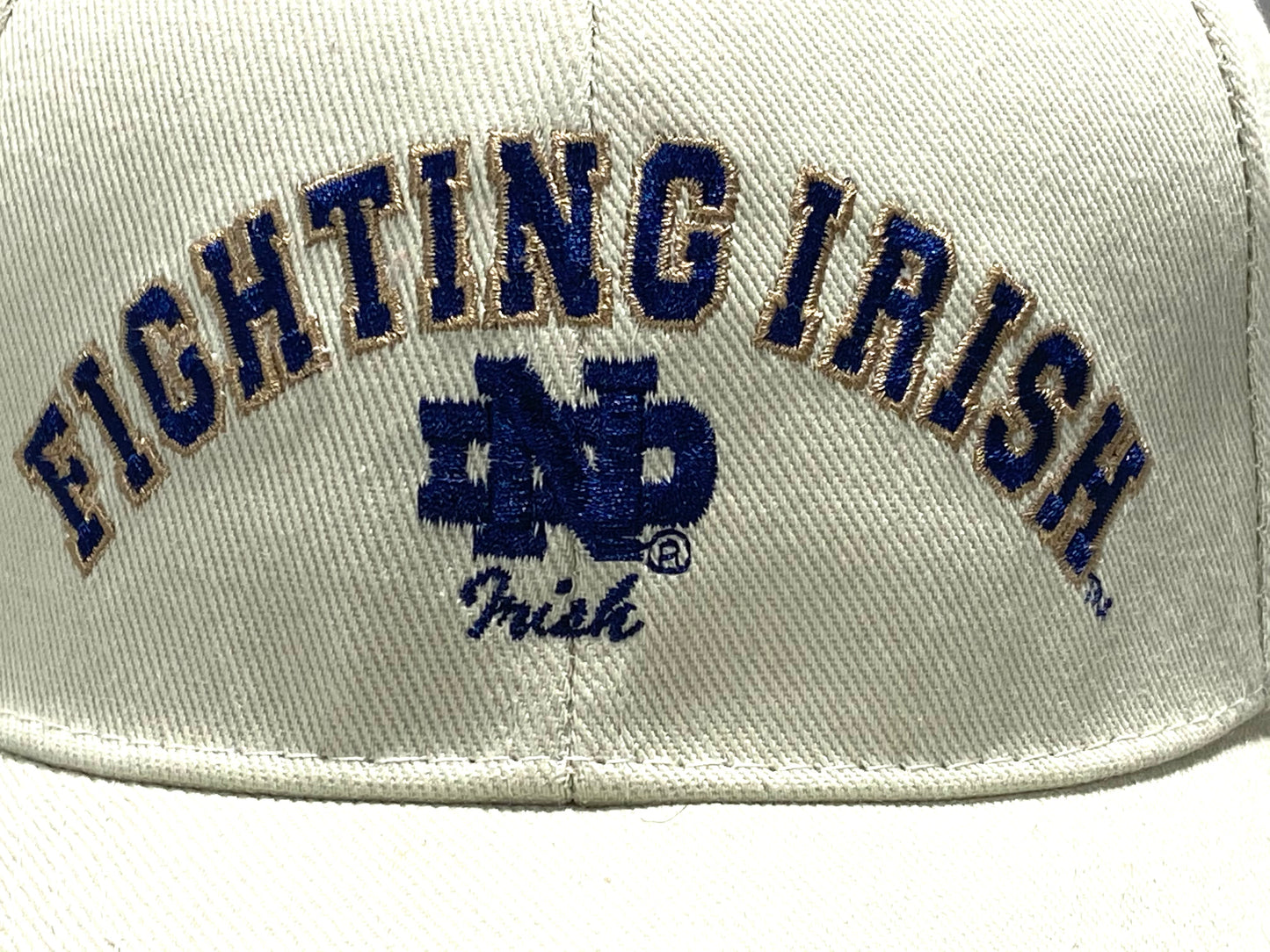 Notre Dame Vintage Adult NCAA Cotton Logo Cap NOS by Drew Pearson Marketing