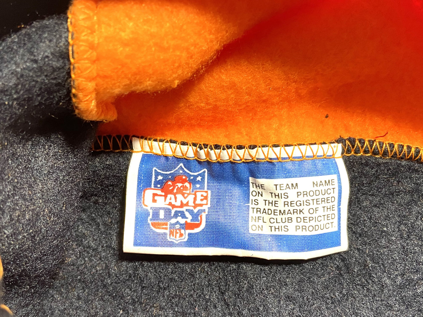 Cincinnati Bengals Vintage NFL Black/Orange Cuffless Fleece Tassel Hat By Drew Pearson Marketing