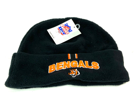 Cincinnati Bengals Vintage NFL Youth Cuffed Fleece Hat By Drew Pearson Marketing