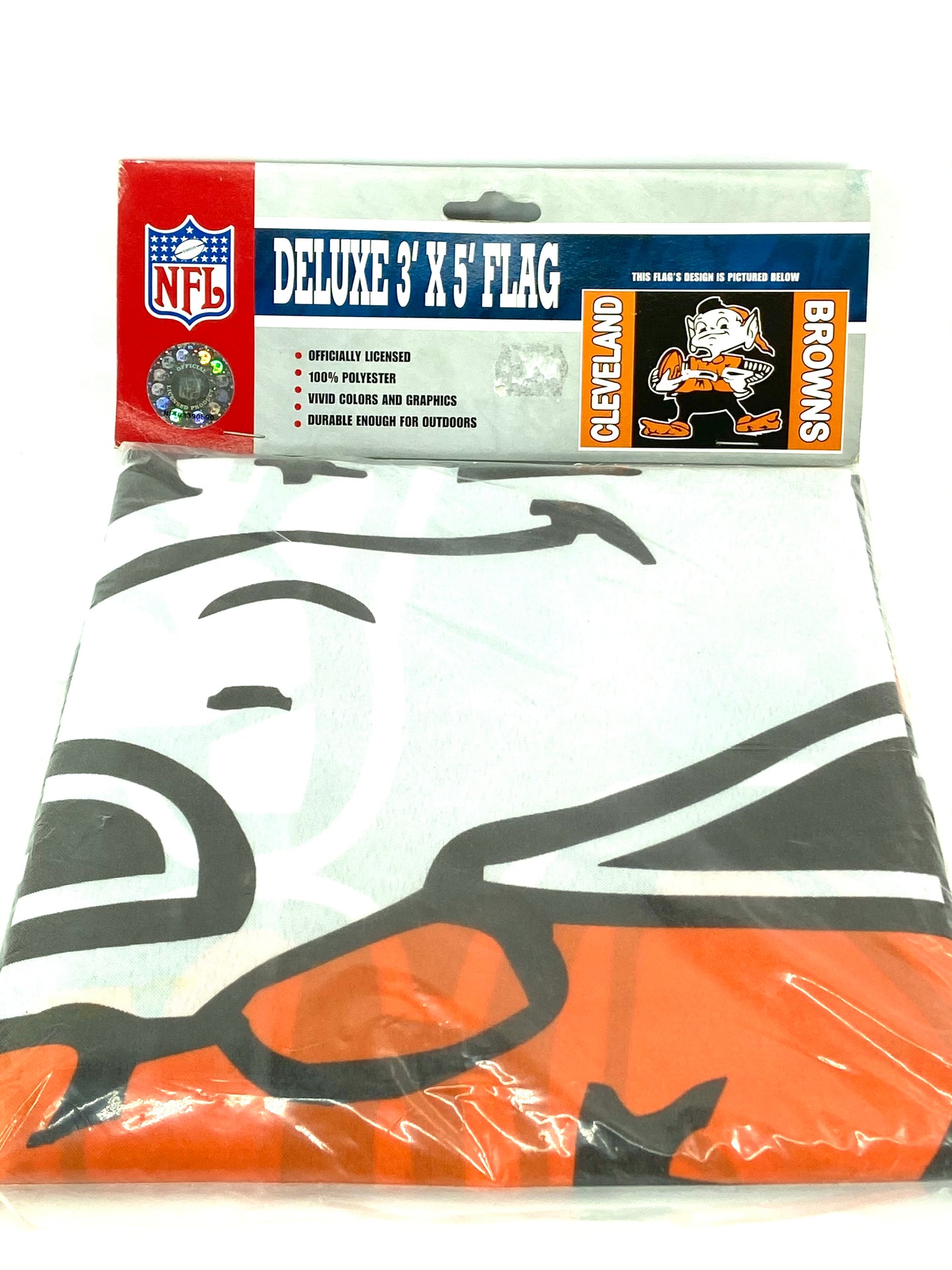 Cleveland Browns Vintage NFL 3'x5' "Brownie" Flag By Fremont Die