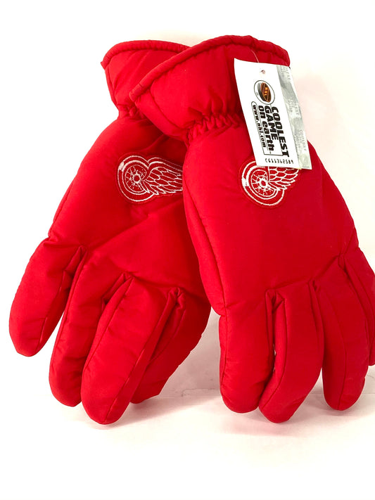 Detroit Red Wings Vintage NHL Adult Nylon Gloves by Drew Pearson Marketing