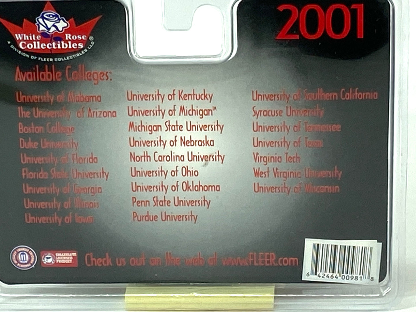 University of Wisconsin Badgers Vintage 2001 NCAA 1:58 PT Cruiser By White Rose Collectibles