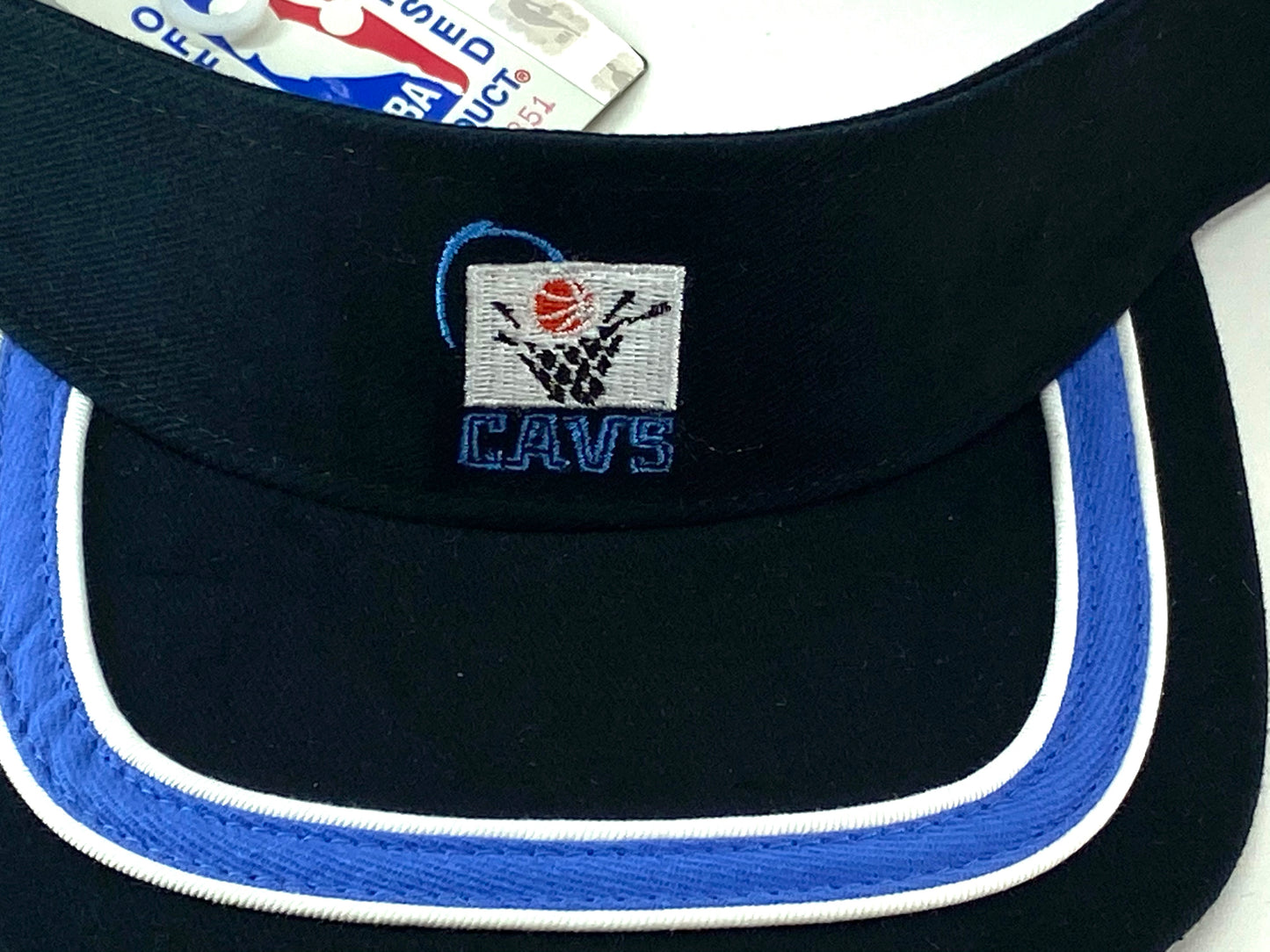 Cleveland Cavaliers Vintage NBA Old Logo Black Visor by Drew Pearson Marketing