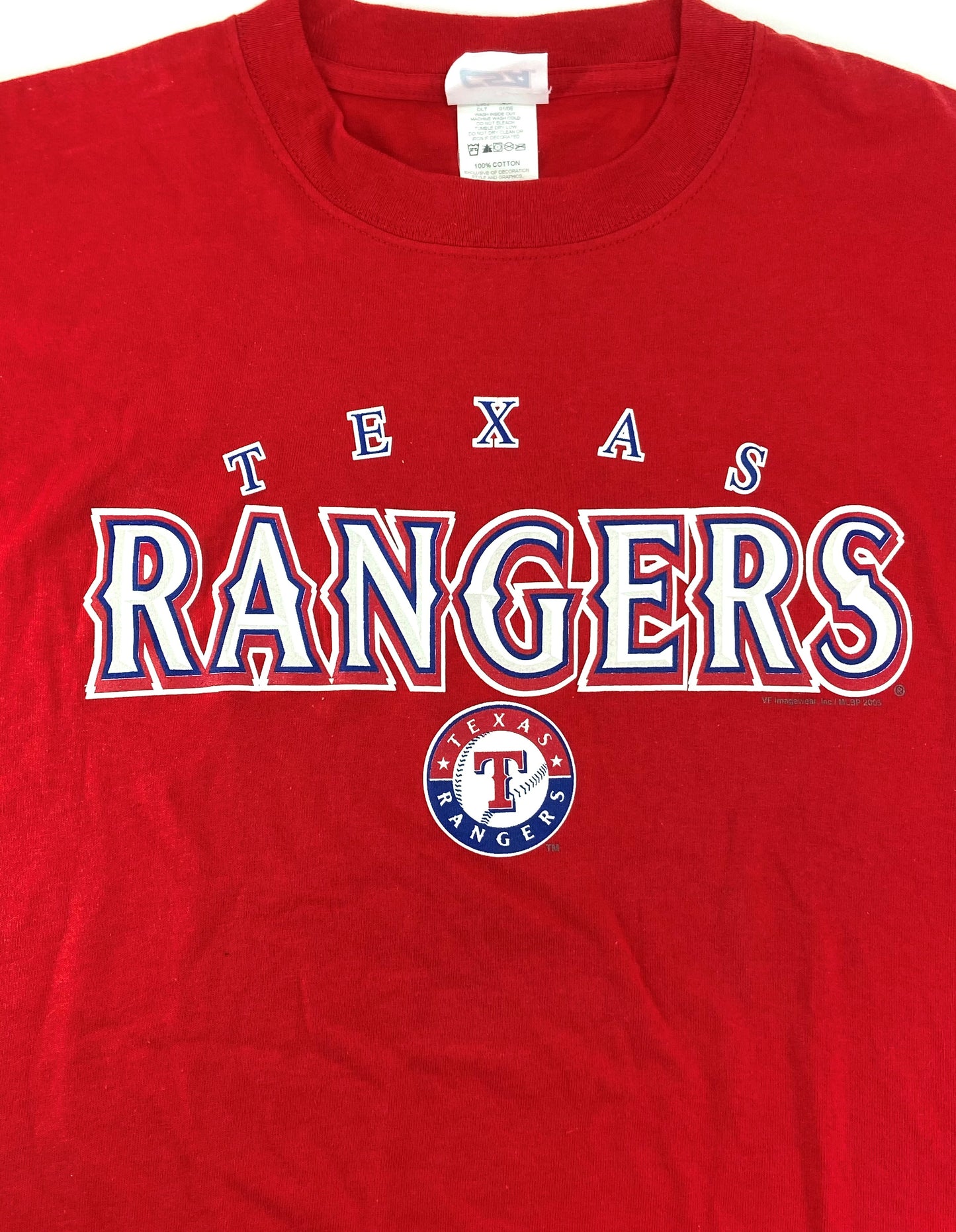Texas Rangers 2005 MLB Adult Medium Red T-Shirt (New) by CSA