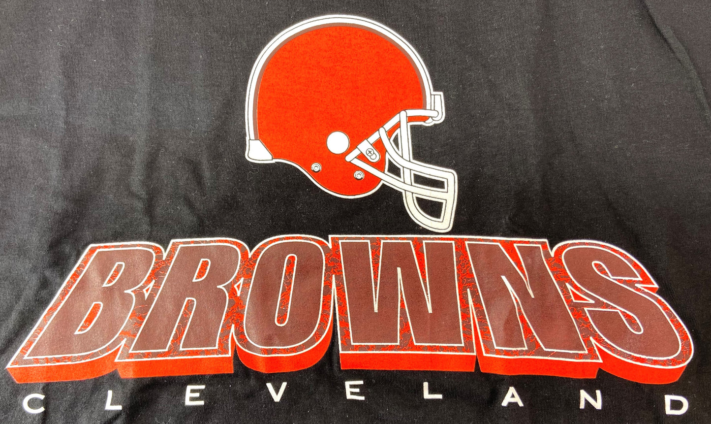 Cleveland Browns Vintage Late '90s NFL Black T-Shirt by True Fan