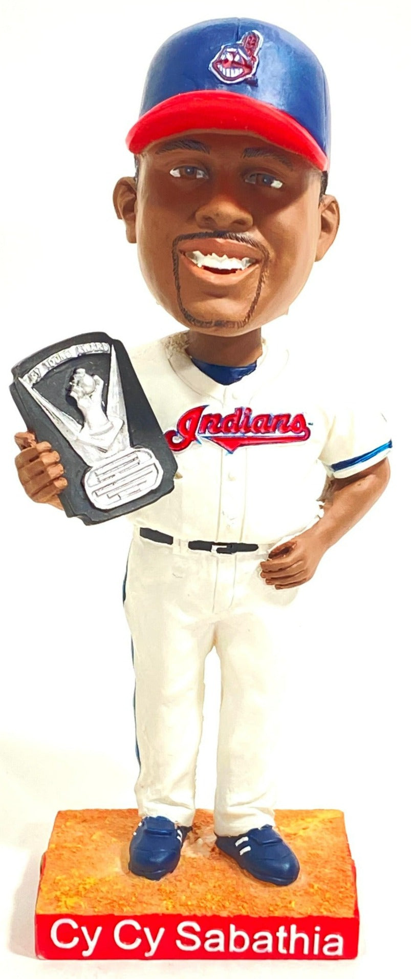 CC Sabathia 2008 Cleveland Indians MLB "Cy Cy Sabathia" Cy Young Bobblehead (Used) by Bensusson Deutsch & Associates