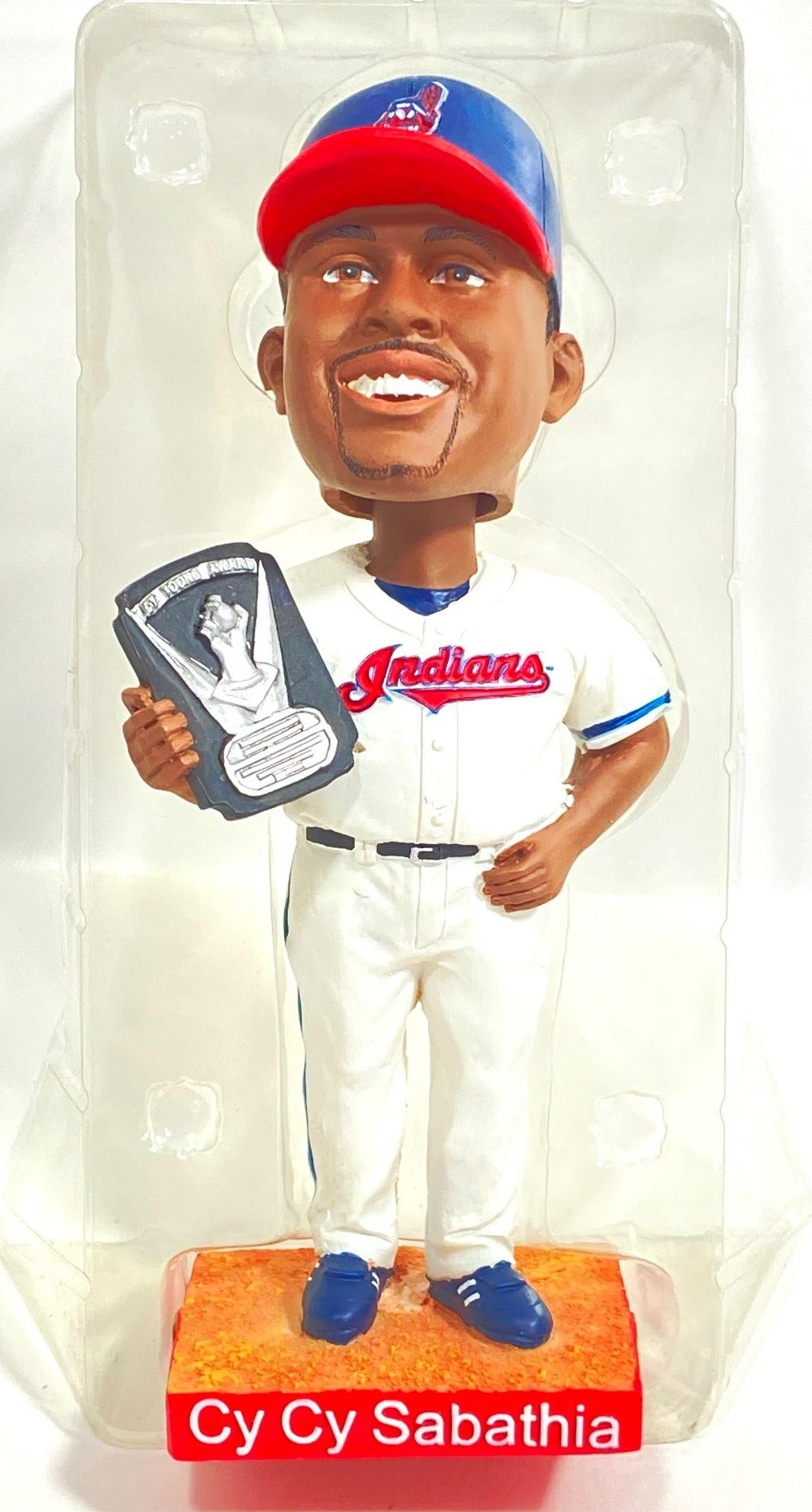 CC Sabathia 2008 Cleveland Indians MLB "Cy Cy Sabathia" Cy Young Bobblehead (Used) by Bensusson Deutsch & Associates