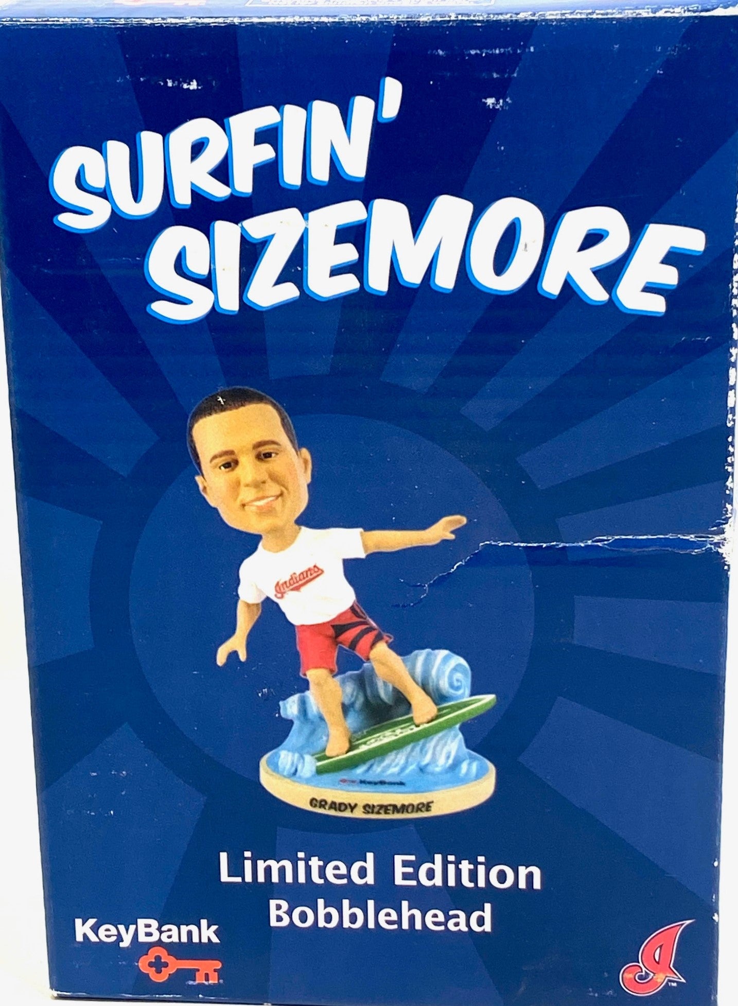 Grady "Surfin" Sizemore 2009 MLB Cleveland Indians Mini-Bobblehead Used By BD&A