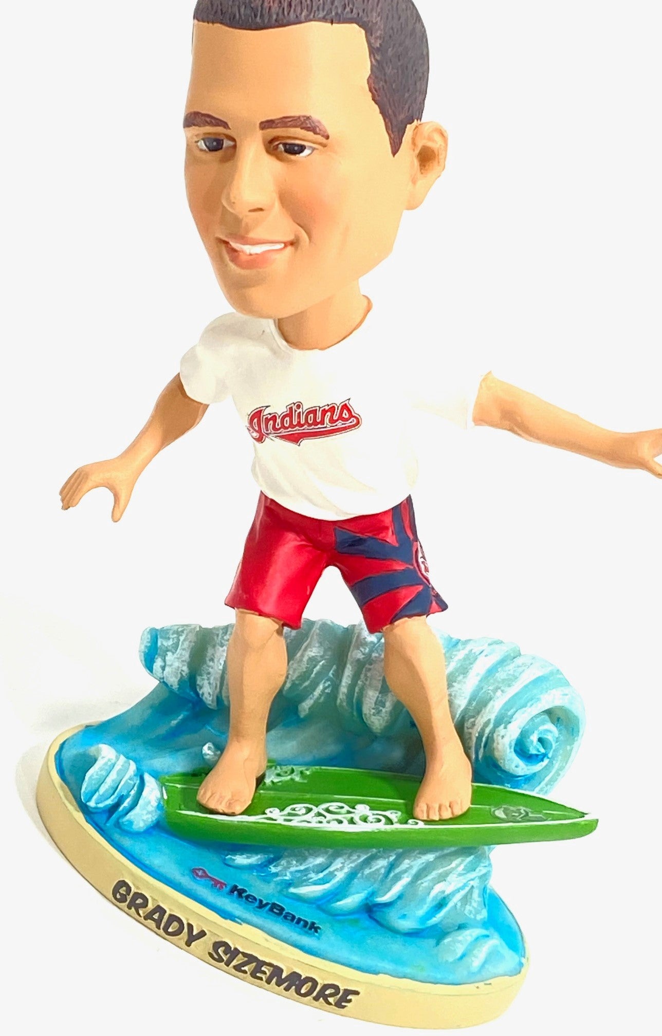 Grady "Surfin" Sizemore 2009 MLB Cleveland Indians Mini-Bobblehead Used By BD&A