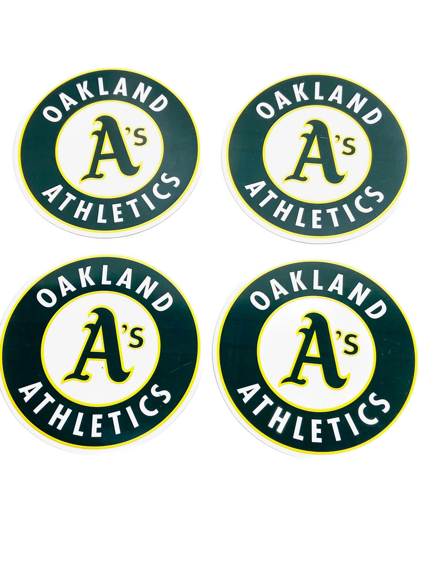 Oakland A's 5 3/4" Coaster Set (4) Used By Unknown