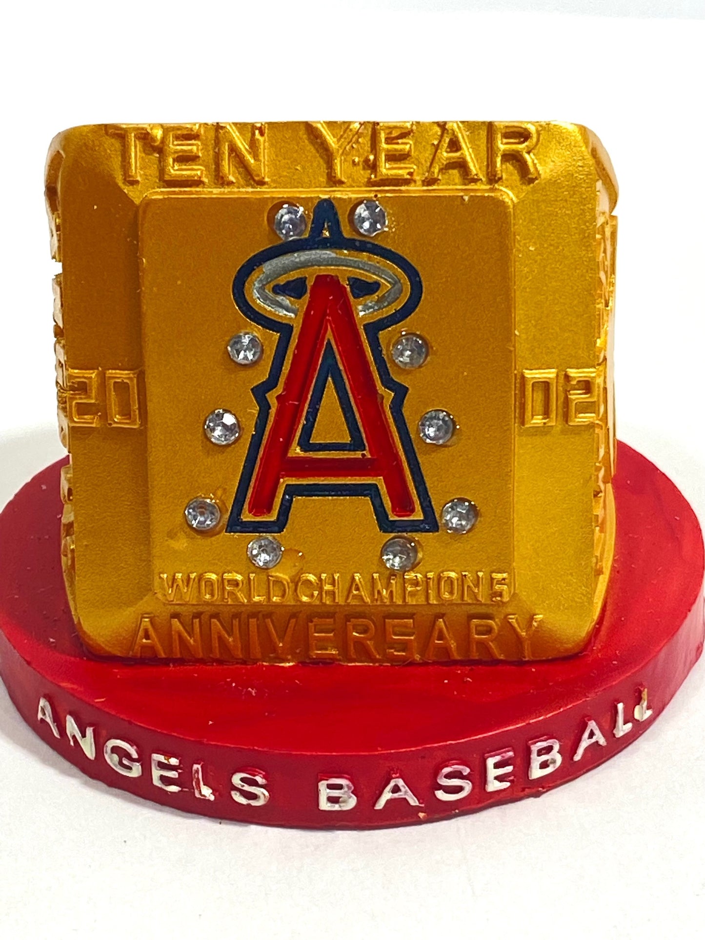 Los Angeles Angels 2012 MLB 10th Anniversary NOS World Series Ring Figurine by FS West