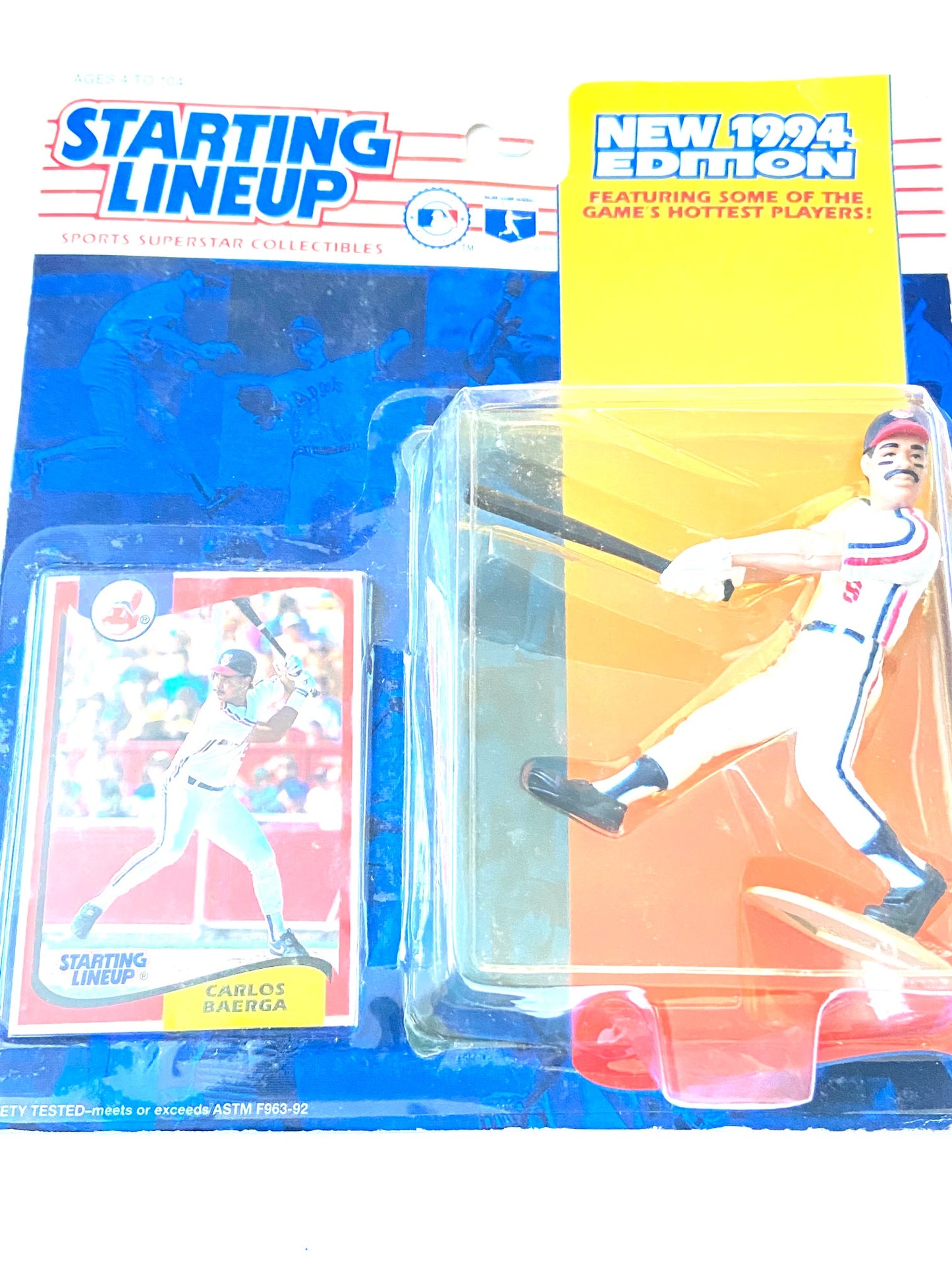 Carlos Baerga 1994 Cleveland Indians MLB Starting Lineup Figure by Kenner