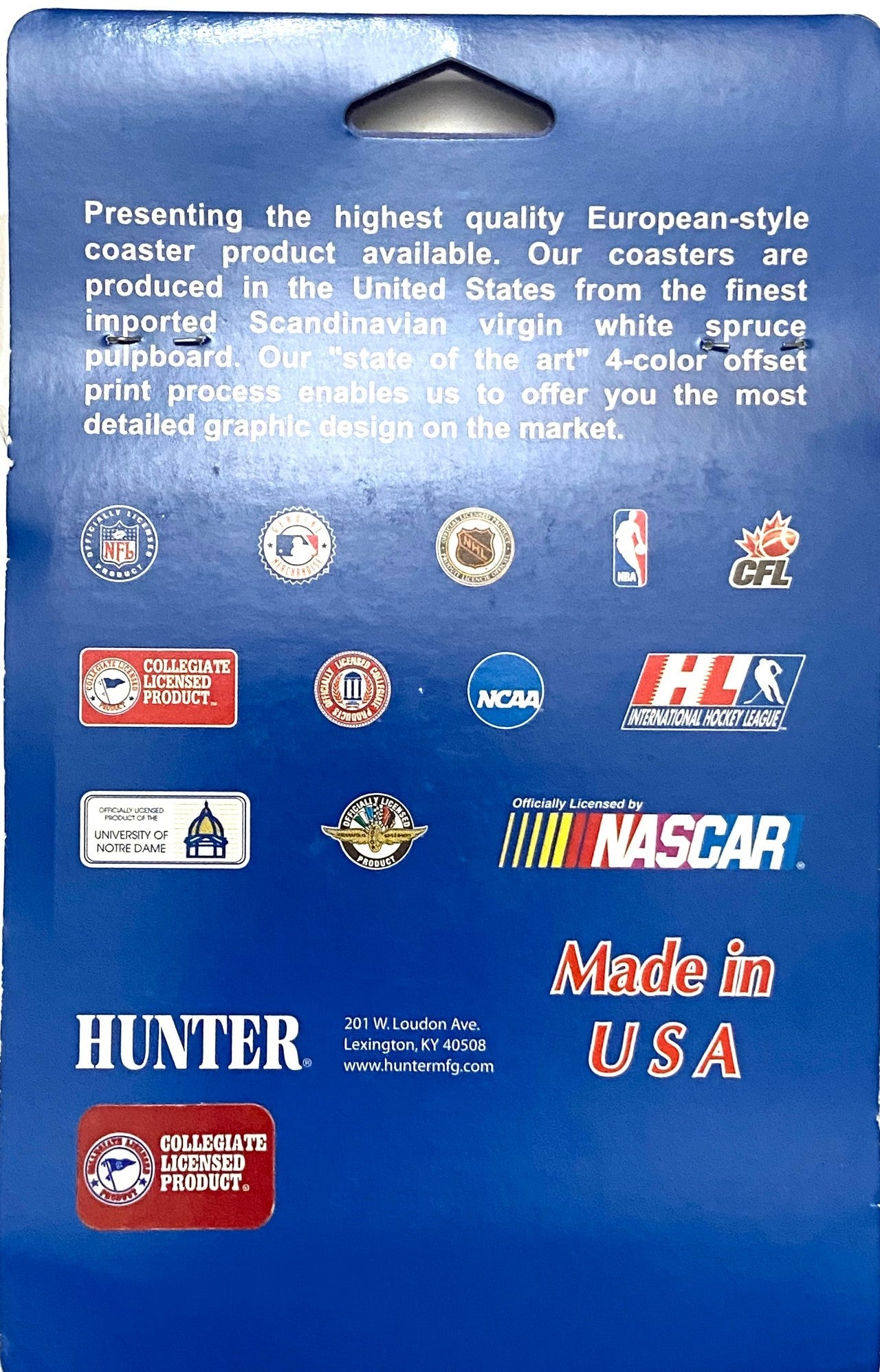 Indiana Hoosiers 4x4" Vintage NCAA European-Style NOS Coasters Pack of 6 by Hunter