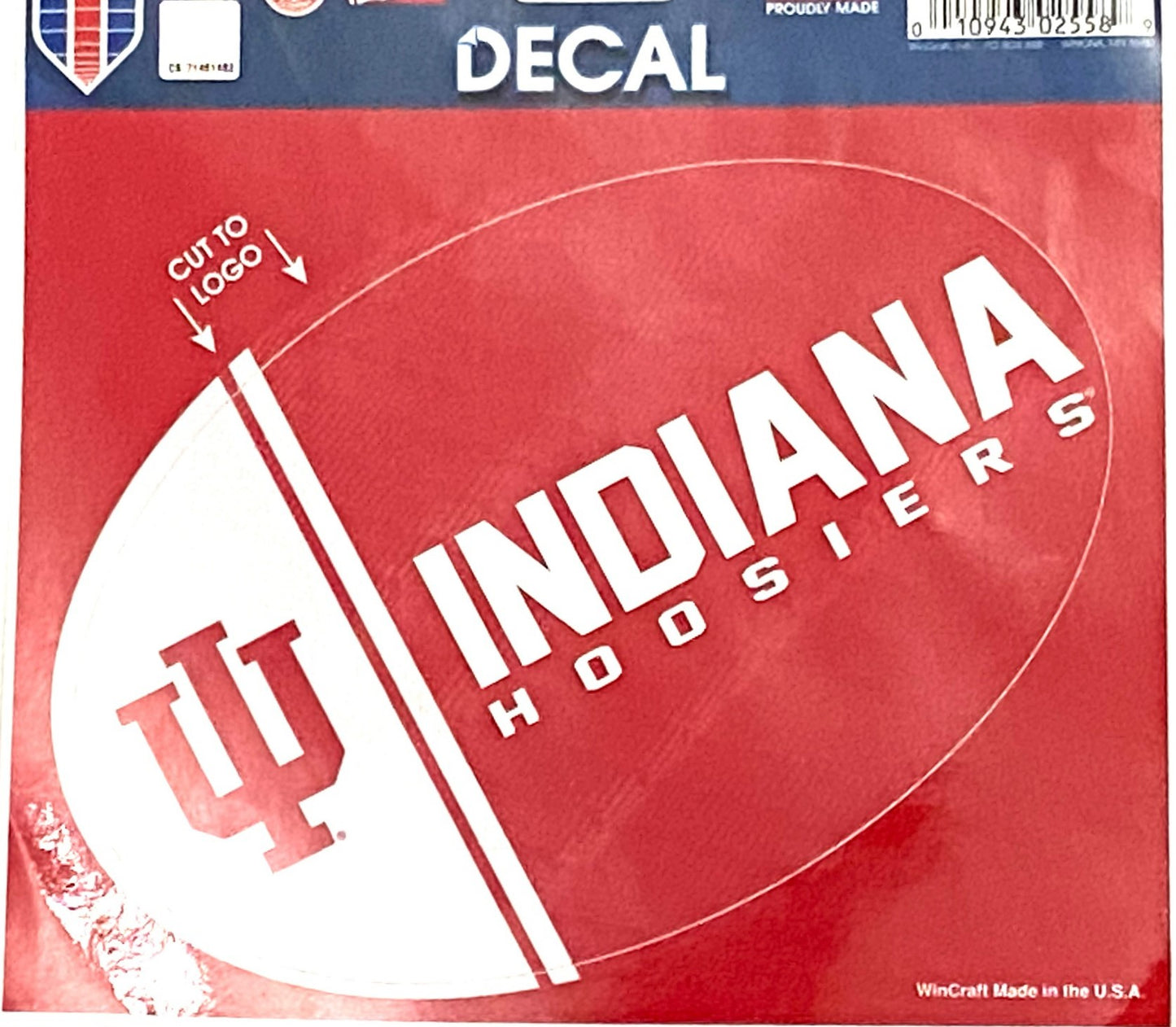 Indiana Hoosiers NCAA Football NOS Decal by Wincraft