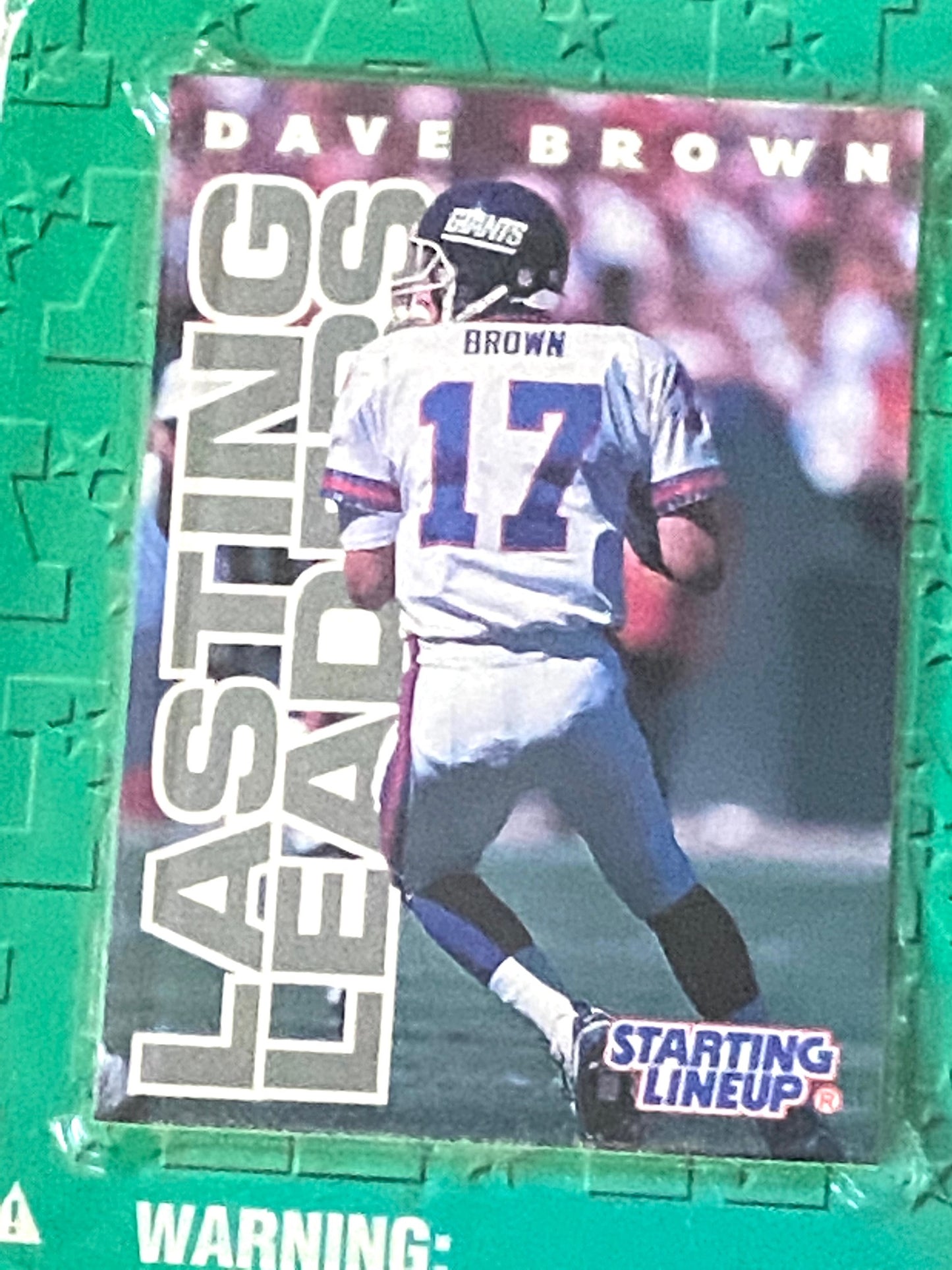 Dave Brown 1996 New York Giants NFL Starting Lineup Figurine by Kenner