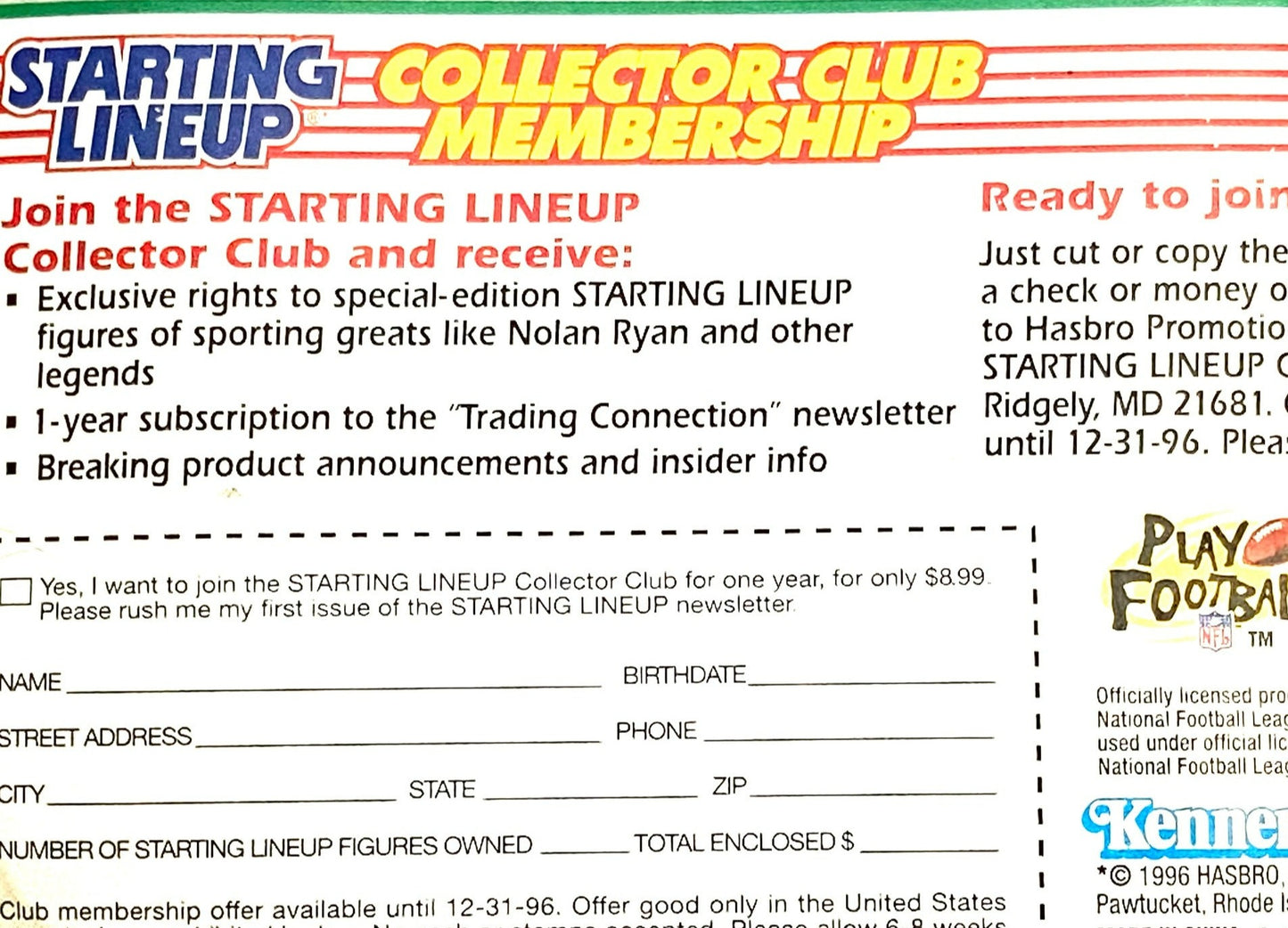 Mark Brunell 1996 Jacksonville Jaguars NFL Starting Lineup Figurine NOS by Kenner