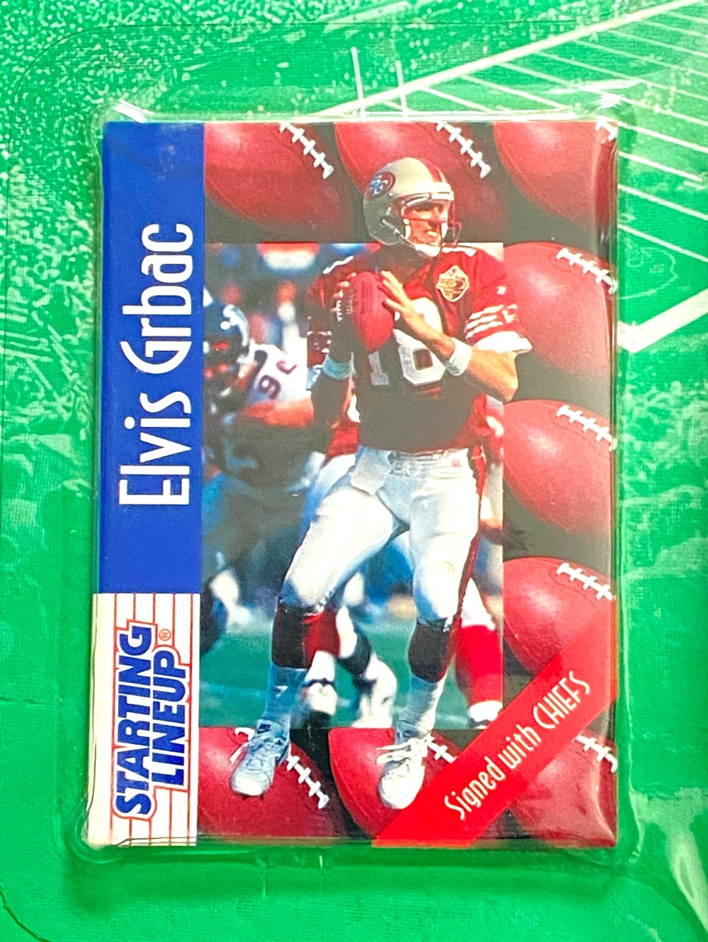 Elvis Grbac 1997 NFL KC Chiefs Starting Lineup Figurine NOS by Kenner